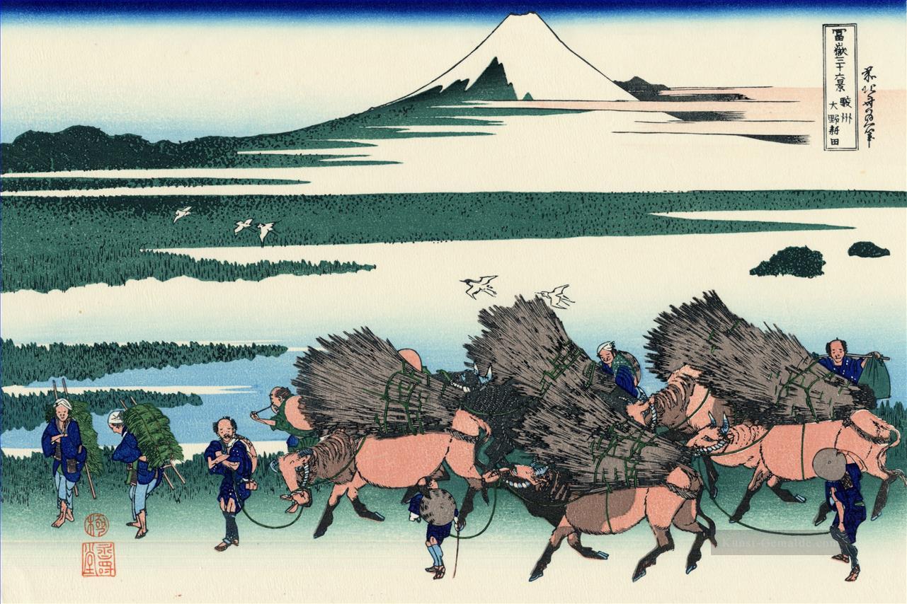 ono shindon in der Suraga Provinz Katsushika Hokusai Japanisch Ölgemälde